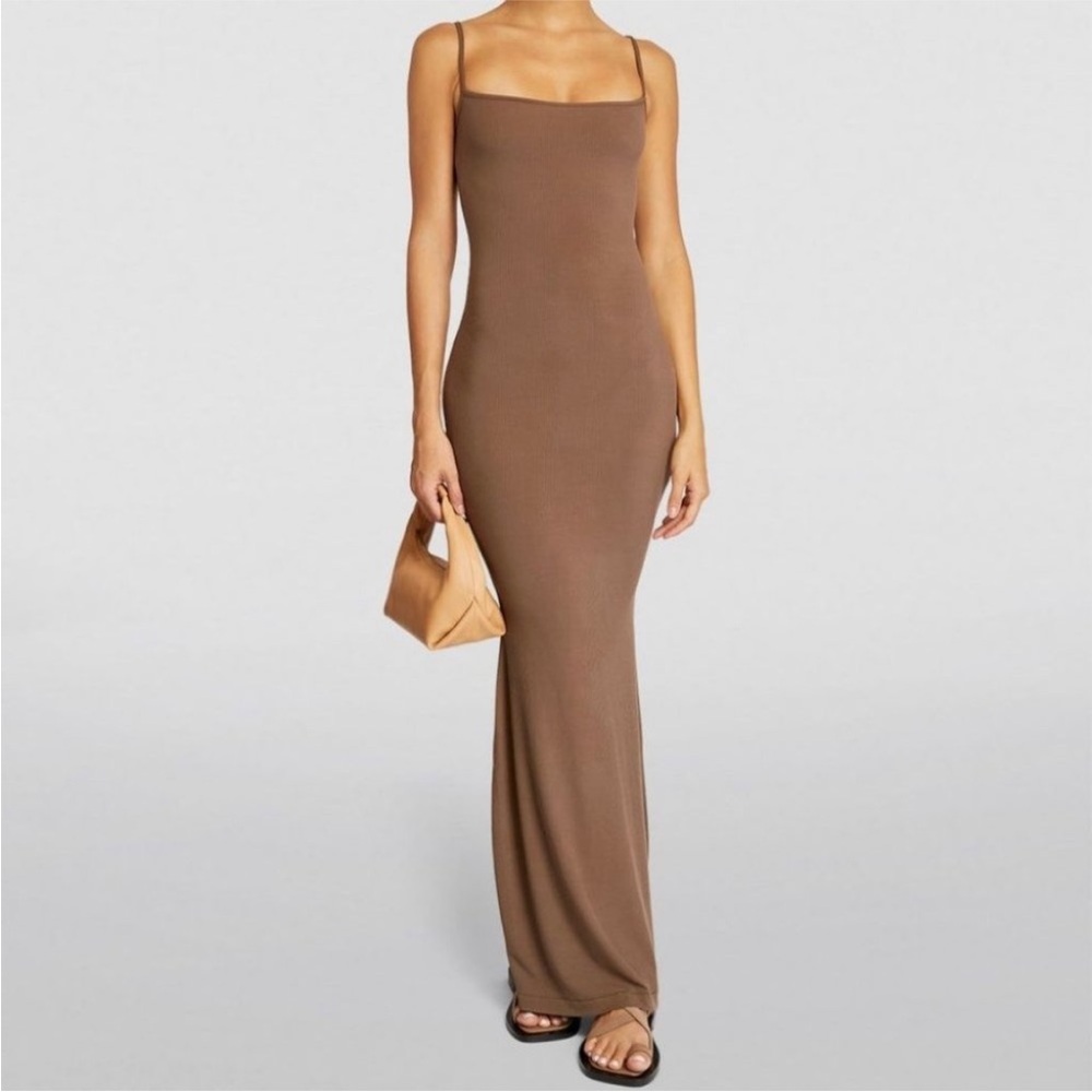 NWT SKIMS lounge slip dress in oxide